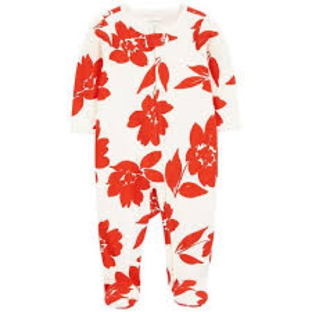 Carters Baby Pajamas Floral 0-3. NWOT.